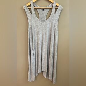 J. Valdi Light Gray Racer Back Swimsuit Coverup